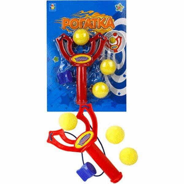 1toy Рогатка игрушка с 3 шариками