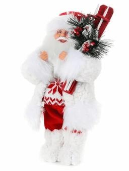 MaxiToys Игрушка Дед Мороз в Свитере со снежинкой и Лыжами