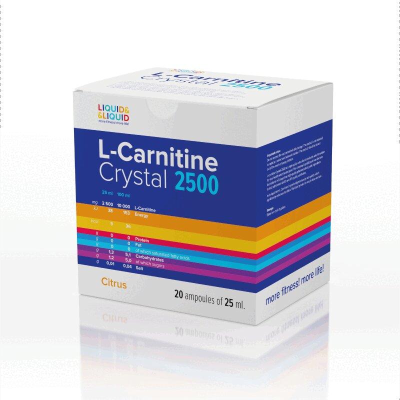 Liquid & Liquid Л-Карнитин Кристалл 2500 р-р для приема внутрь Цитрус флакон 25 мл 20 шт