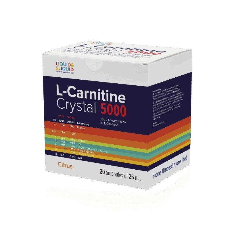 Liquid & Liquid Л-Карнитин Кристалл 5000 р-р для приема внутрь Цитрус фл.25 мл 20 шт
