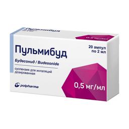 Пульмибуд суспензия 0,5 мг/ мл амп.2 мл 20 шт