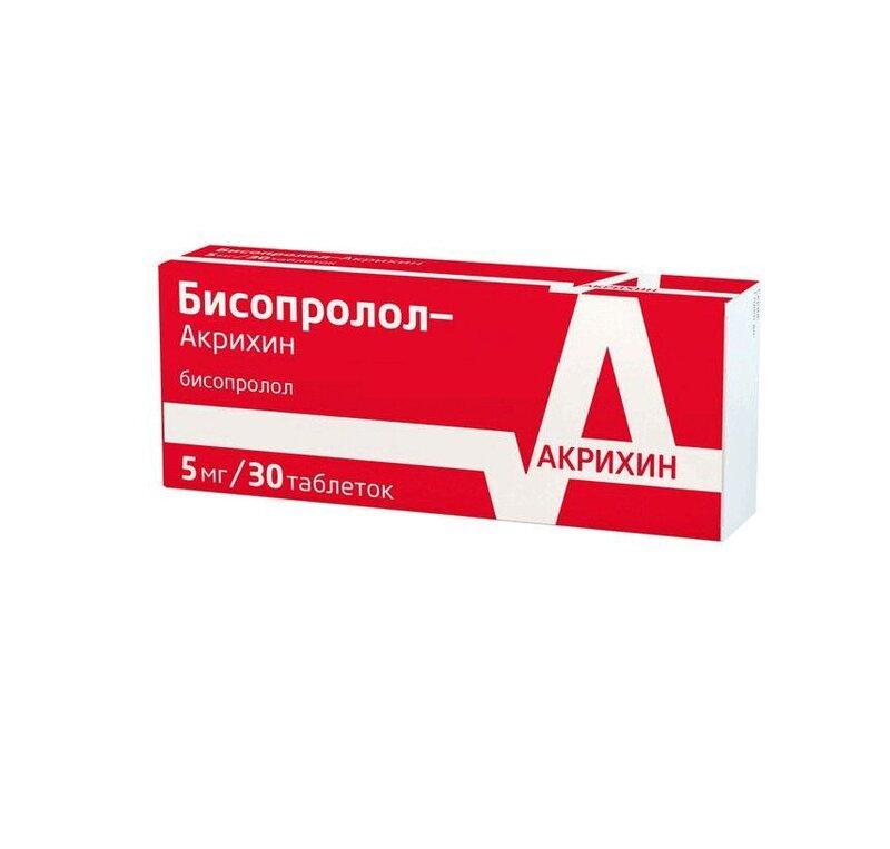 Бисопролол-Акрихин таблетки 5 мг 30 шт
