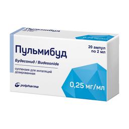 Пульмибуд суспензия 0,25 мг/ мл амп.2 мл 20 шт