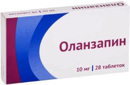 Оланзапин таблетки 10 мг 28 шт