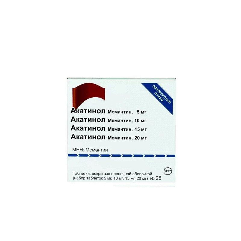 Акатинол Мемантин таблетки 5 мг+10 мг+15 мг+20 мг 28 шт