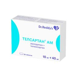 Телсартан АМ таб.10+40 мг 28 шт