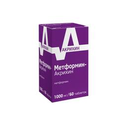 Метформин-Акрихин таблетки 1000 мг 60 шт