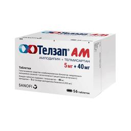 Телзап АМ таблетки 5 мг+40 мг 56 шт
