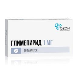 Глимепирид таблетки 1 мг 30 шт