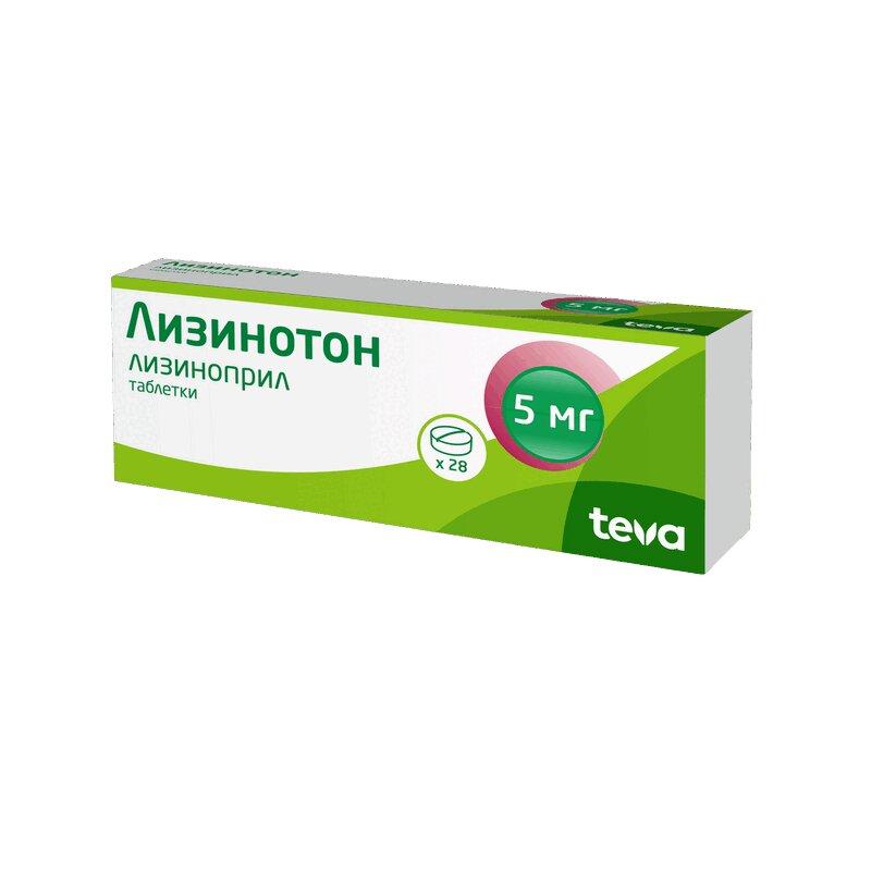Лизинотон таблетки 5 мг 28 шт