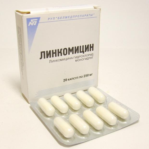 Линкомицина гидрохлорид капсулы 250 мг 20 шт