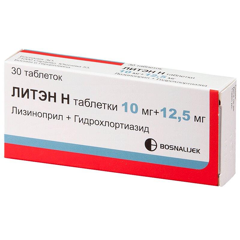 Литэн Н таблетки 12,5+10 мг 30 шт