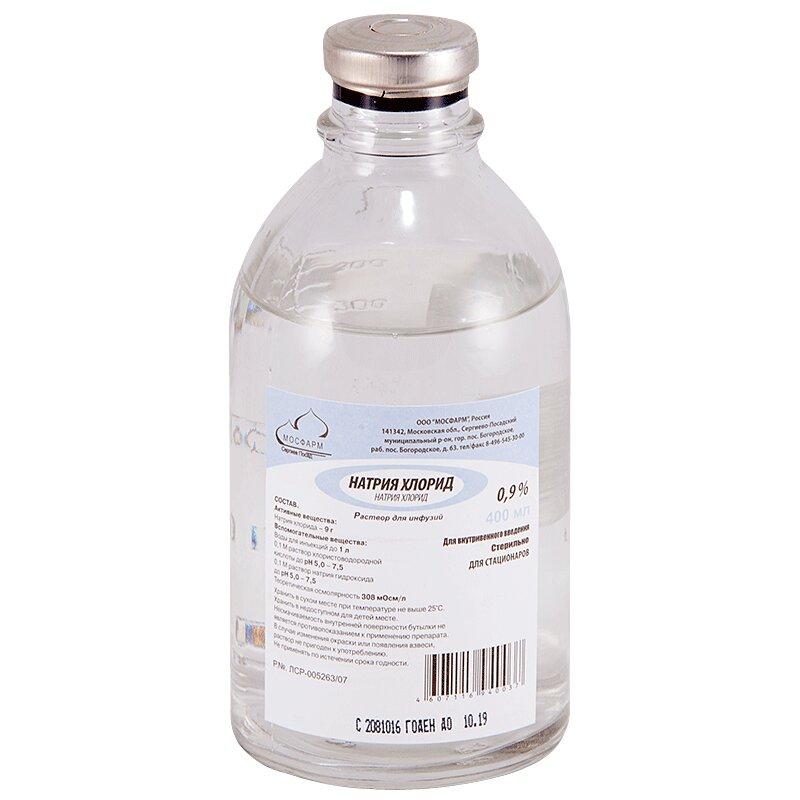 Натрия хлорид 0.9% раствор 400 мл N1