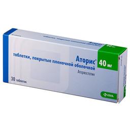 Аторис таблетки 40 мг 30 шт