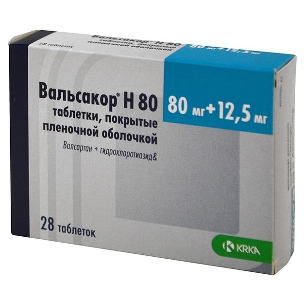 Вальсакор Н80 таблетки 80 мг+12,5 мг 28 шт