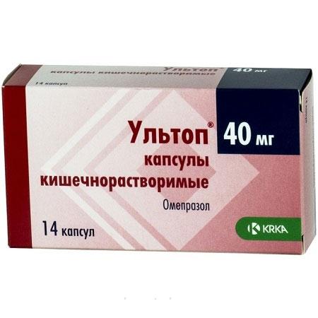 Ультоп капс 40 мг №14 блистер