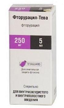 Фторурацил-Тева раствор 50 мг/ мл фл. 5 мл 1 шт