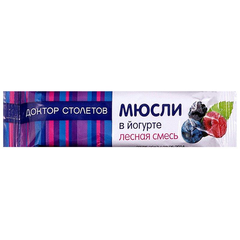 Доктор Столетов Батончик мюсли Лесная ягода в йогурте 30 г