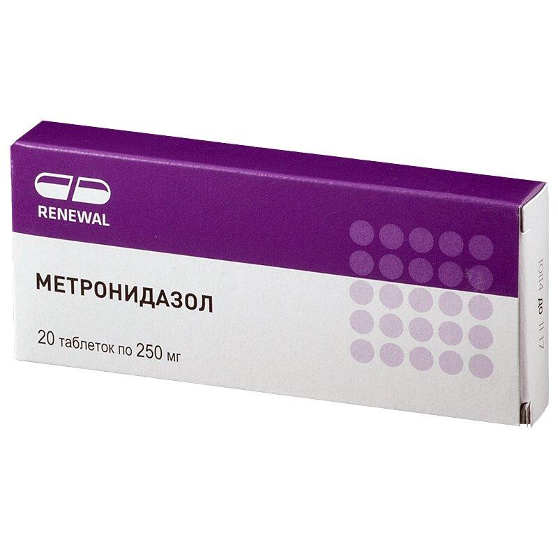 Метронидазол таблетки 250 мг 20 шт Renewal