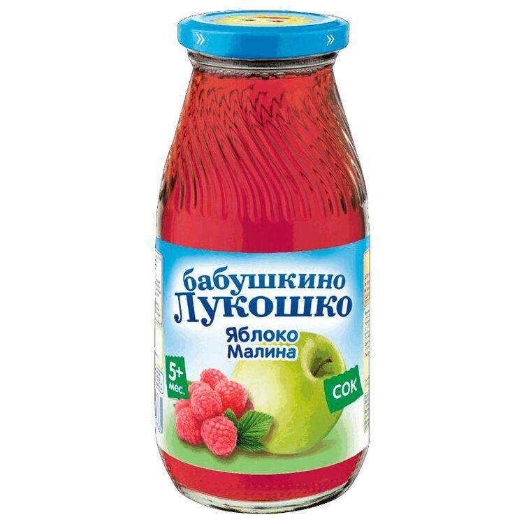 Детское питание Бабушкино Лукошко сок Яблоко-Малина осветленный без сахара 200 мл