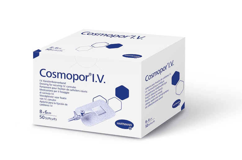 Повязка Cosmopor I.V.для фиксации катетеров и канюль 6 х 8см 1 шт