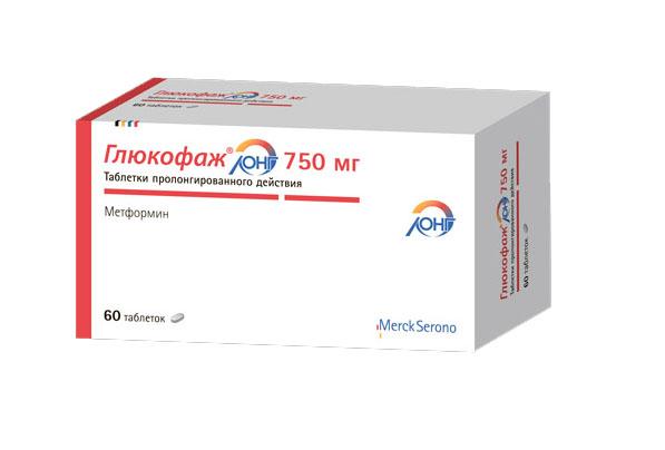 Глюкофаж Лонг таблетки 750 мг 60 шт