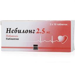 Небилонг таблетки 2,5 мг 30 шт
