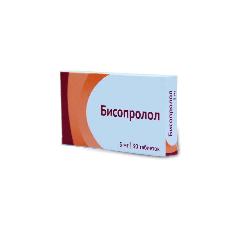 Бисопролол таблетки 5 мг 30 шт блистер