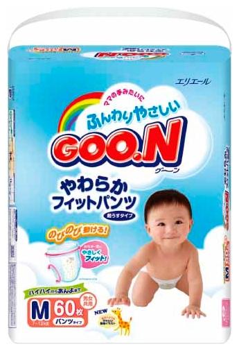 Подгузники-трусики Goon для детей размер M (7-12 кг) 60 шт