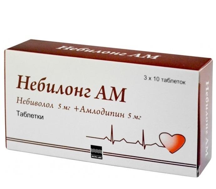 Небилонг АМ таблетки 5 мг+5 мг 30 шт