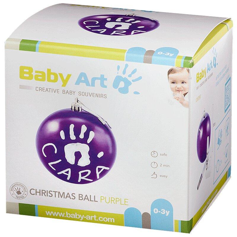 Baby Art набор для создания отпечатка (шар новогодний+краска) Фиолетовый