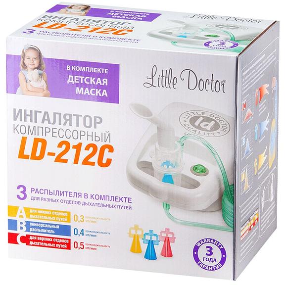 Little Doctor Ингалятор компрессорный LD-212С компактный маски для взрослых и детей желтый