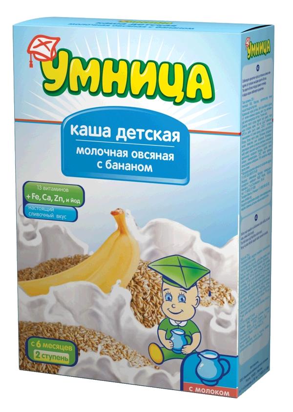 Умница Каша молочная Овсянка-Банан 6+ 200 г