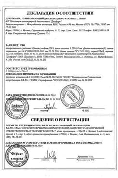 Сертификат Цинка сульфата и борной кислоты раствор капли глазные 10 мл