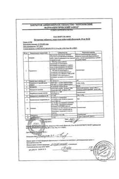 Сертификат Цетиризин 10 мг таблетки 20 шт
