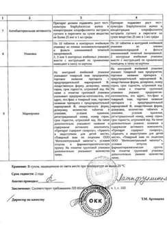 Сертификат Хлорофиллипт 25 мг таблетки для рассасывания 20 шт