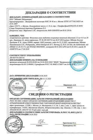 Сертификат Фемостон мини