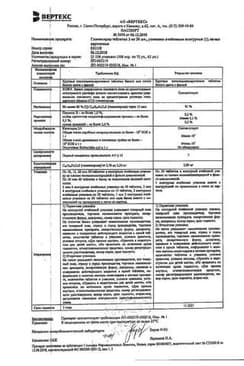 Сертификат Глимепирид-Вертекс