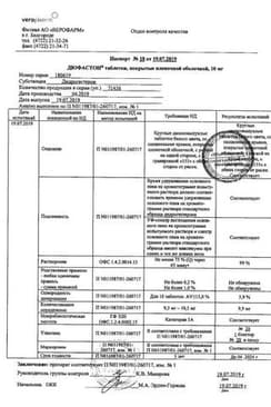 Сертификат Дюфастон