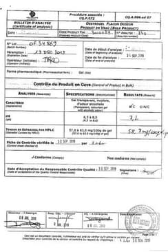 Сертификат Эстрожель 0,6 мг/г гель трансдермальный 80 г