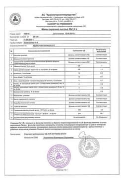 Сертификат Мяты перечной листья