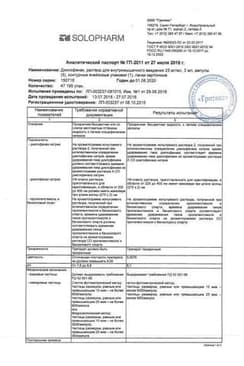 Сертификат Диклофенак 25 мг/мл раствор для инъекций 3 мл 5 шт