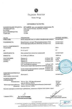 Сертификат Бутадион