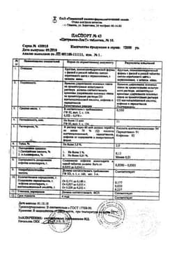 Сертификат Цитрамон П