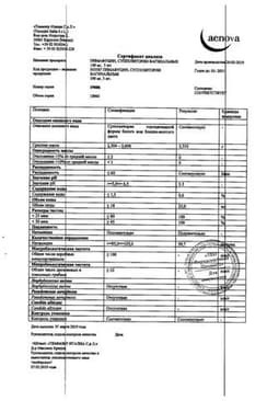 Сертификат Пимафуцин 100 мг суппозитории вагинальные 3 шт