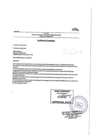 Сертификат Сиалис таблетки 20 мг 4 шт