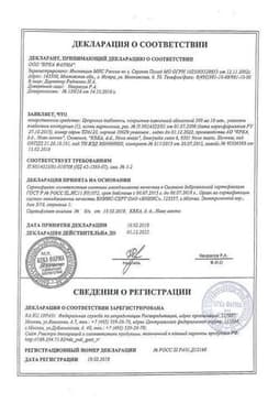 Сертификат Ципринол 500 мг таблетки 10 шт