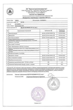 Сертификат Валерианы корневища с корнями фильтр-пакеты 20 шт