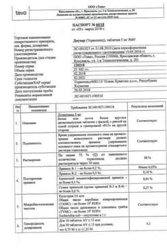 Сертификат Диувер 5 мг таблетки 60 шт