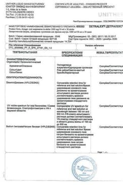 Сертификат Детралекс 1000 мг/10 мл суспензия для приема внутрь 10 мл 30 шт